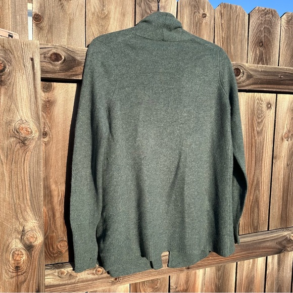 COPY - Tahari Cashmere Light Weight Cardigan Open Front Green Large - Picture 4 of 8